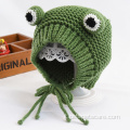Cartoon Frog Animal Shape Pet Knitting Woolen Cappello